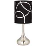 Abstract Line Giclee Modern Droplet Table Lamp