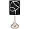 Abstract Line Giclee Modern Droplet Table Lamp