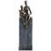 Abstract Mother and Son 13 1/2" High Antique Brass Sculpture