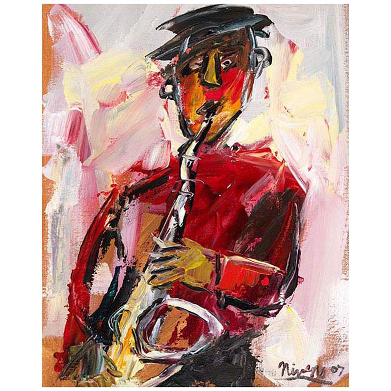 Image 1 Abstract Musician I 30" High Giclee Canvas Wall Art