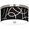 Abstract Nickel 10 1/4" Wide Ceiling Light