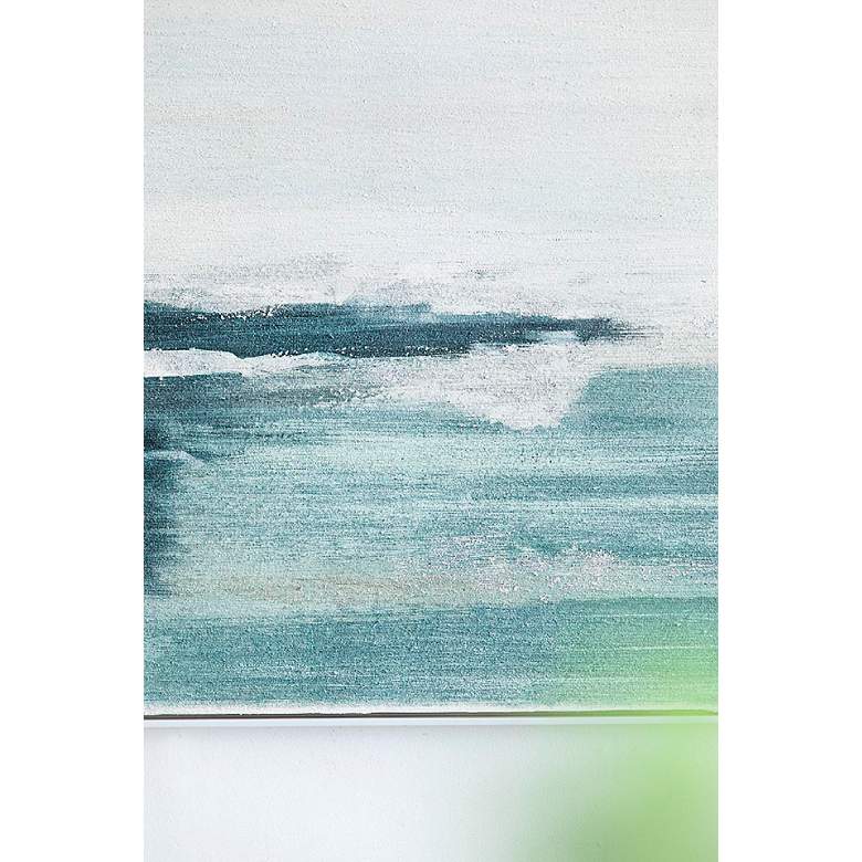 Image 6 Abstract Ocean Waves Framed Gesso Canvas more views