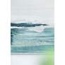 Abstract Ocean Waves Framed Gesso Canvas