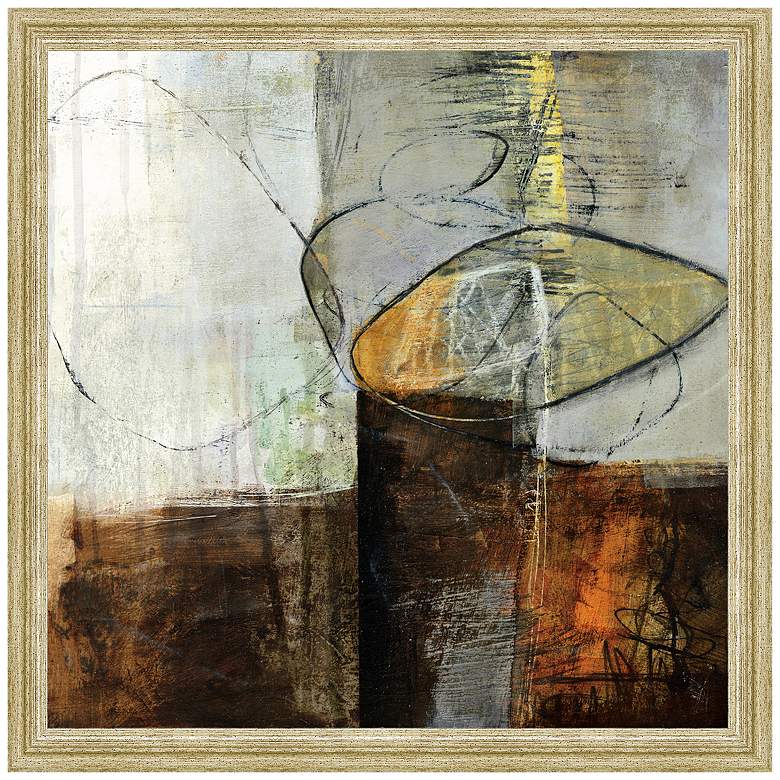 Image 1 Abstract Pebble IV 24 inch Square Gold Framed Canvas Art