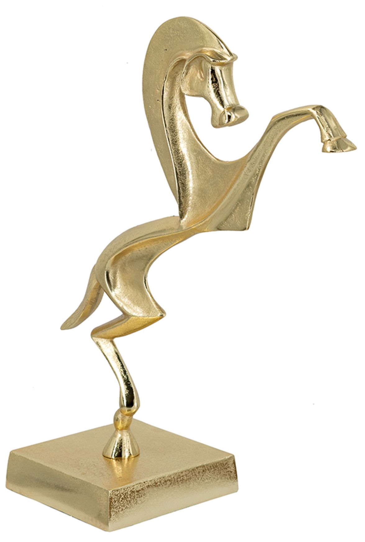 Image 3 Abstract Rearing Horse Sculpture with Metallic Gold Finish - Gold more views