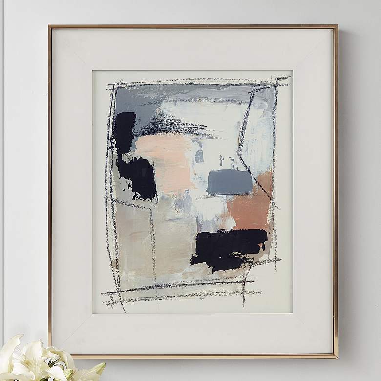 Image 1 Abstract Reveal 24 3/4" High Rectangular Framed Wall Art