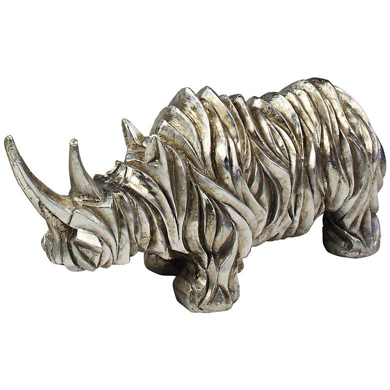 Image 1 Abstract Rhino 26 inch Wide Sculpture