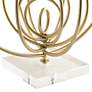 Abstract Ring 13" High Gold Metal Sculpture