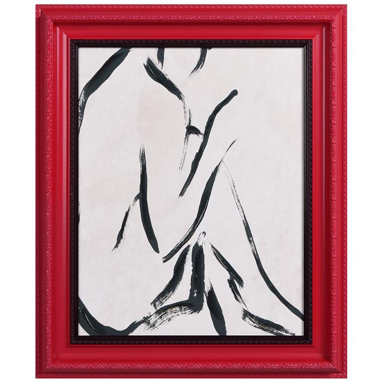 Image 1 Abstract Silhouette Hand Embellished Framed Giclee Printed Canvas Wall Art