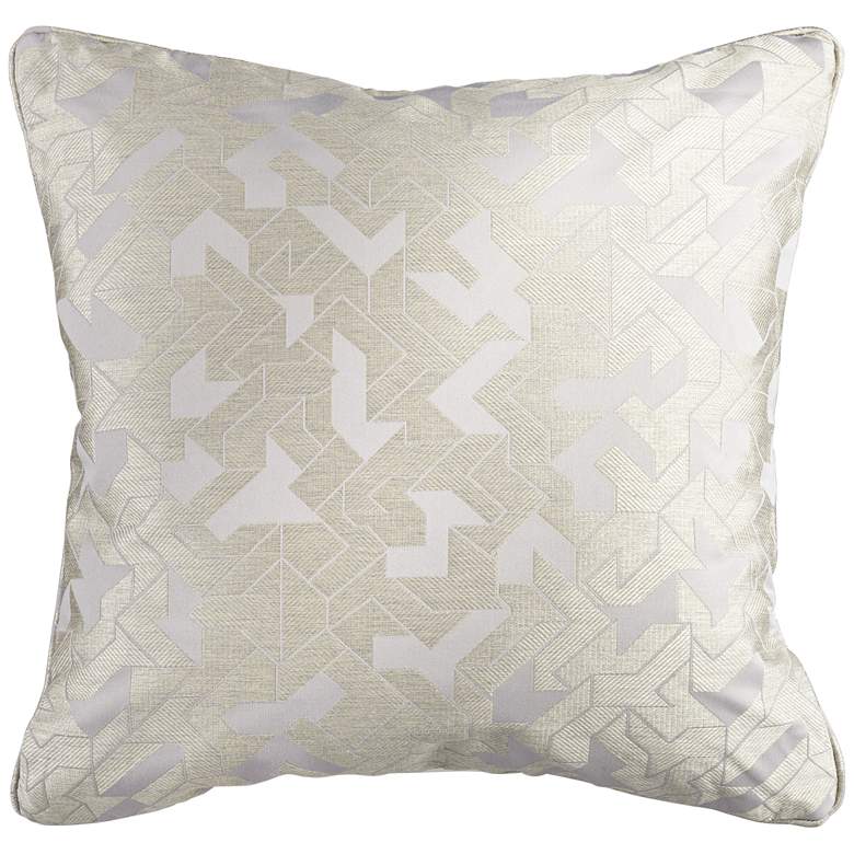 Image 1 Abstract Silver 20 inch Square Decorative Pillow
