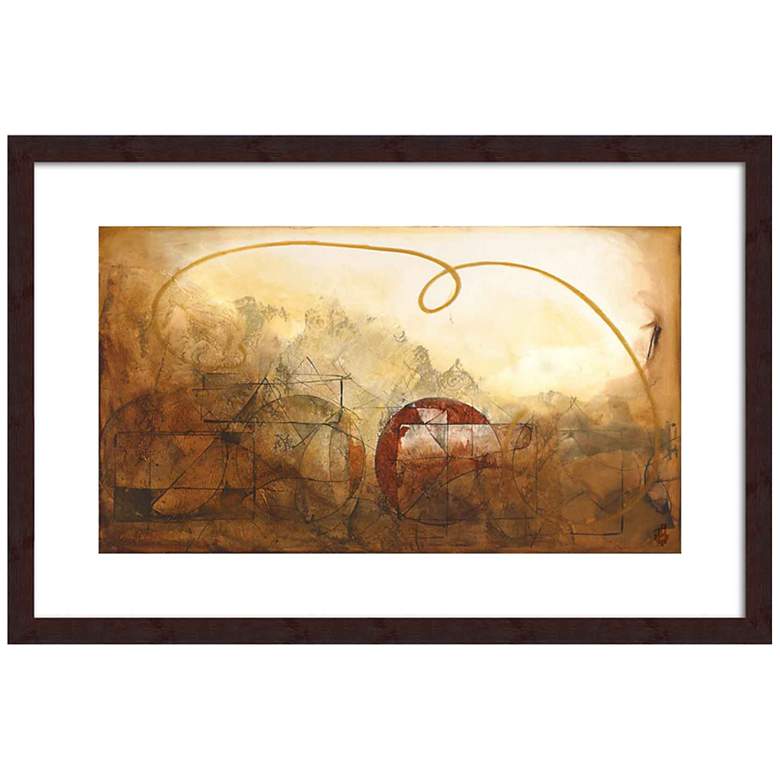 Image 1 Abstract Smokey Abyss 36 inch Wide Giclee Framed Wall Art
