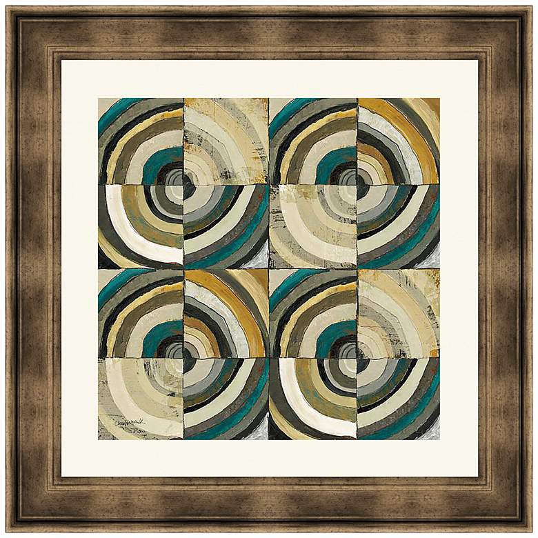 Image 1 Abstract Turquoise II 27 1/2 inch Square Framed Wall Art