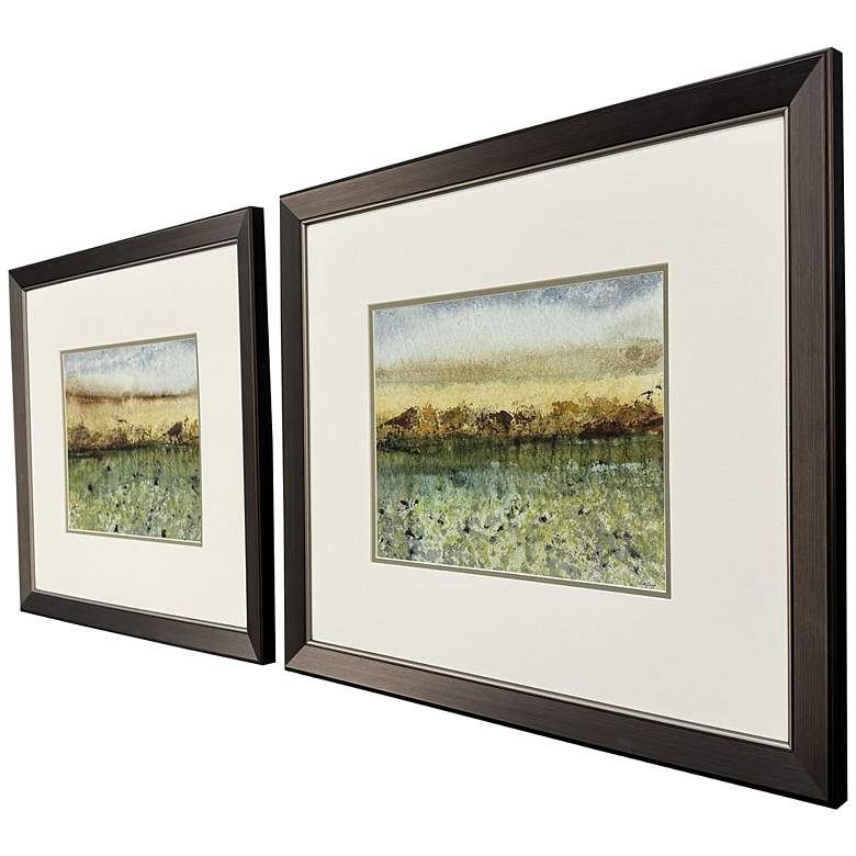 Image 2 Abstract Vast Field 25"W x 22"H Framed Art Set of 2 more views