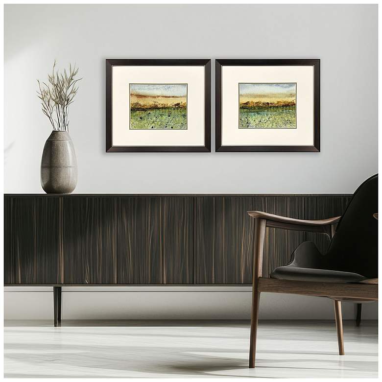 Image 4 Abstract Vast Field 25"W x 22"H Framed Art Set of 2 more views