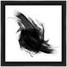 Abstract White and Black 22" Square Framed Wall Art