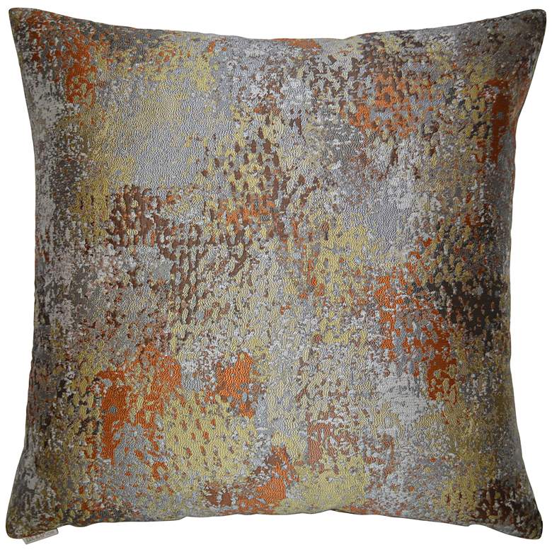 Image 1 Abstraction II Multi-Color Orange 24" Square Throw Pillow