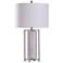 Abyaz Open Square Framed Marble Table Lamp - Marble & Steel - White Sha