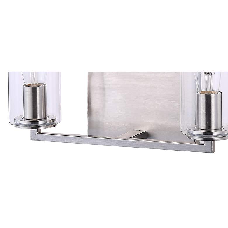 Image 3 Acacia 11 inch High Brushed Nickel Metal 2-Light Wall Sconce more views