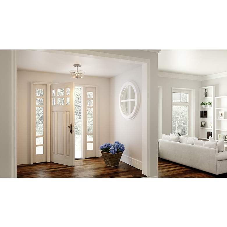 Image 6 Acacia 2-Lt BN Semi-Flush Mount more views