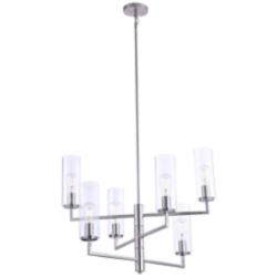 Acacia 30" Wide Brushed Nickel 6-Light Chandelier