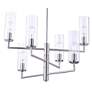 4_Acacia 30" Wide Brushed Nickel 6-Light Chandelier more views