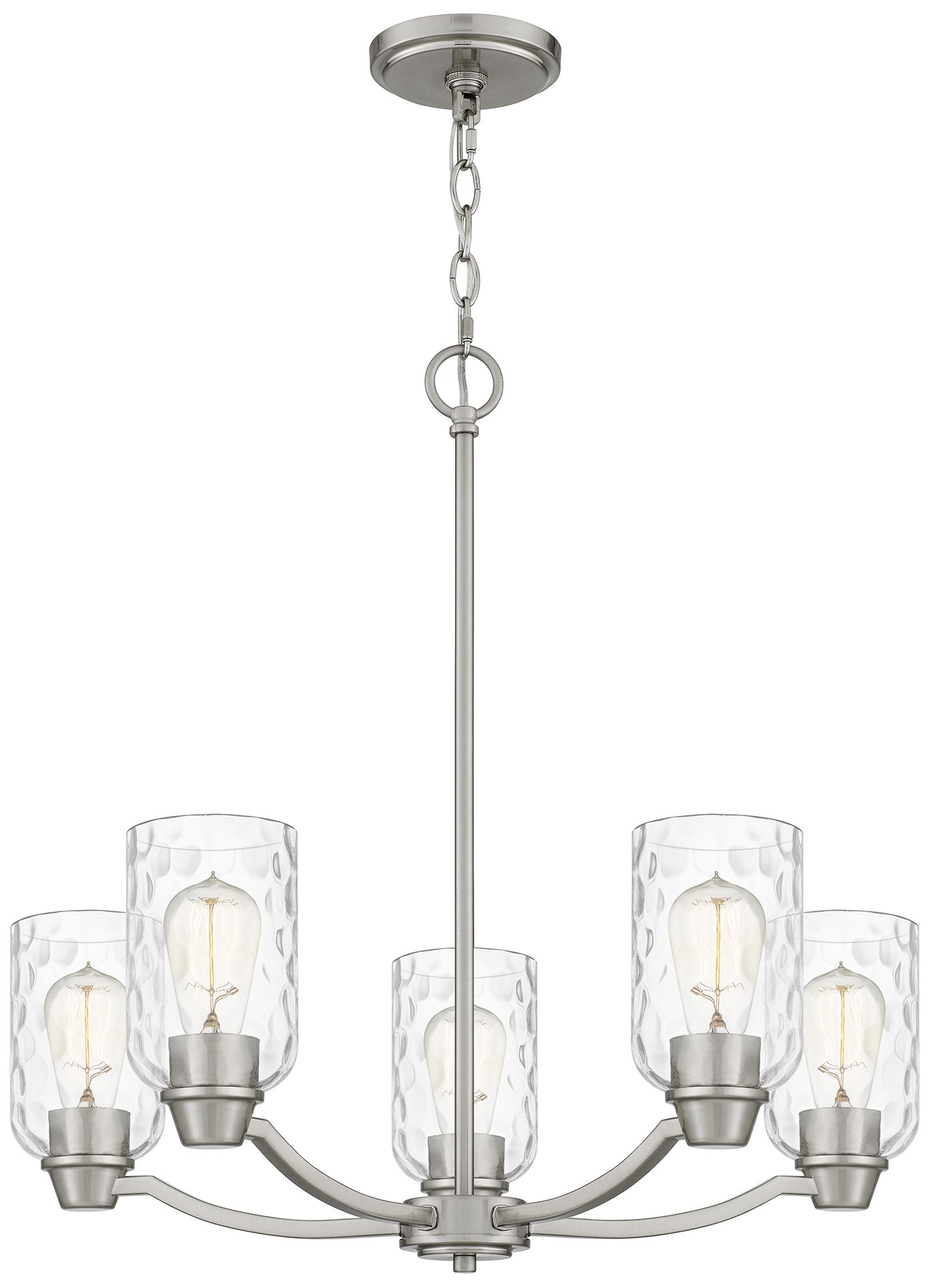 Acacia 5-Lt BN Chandelier