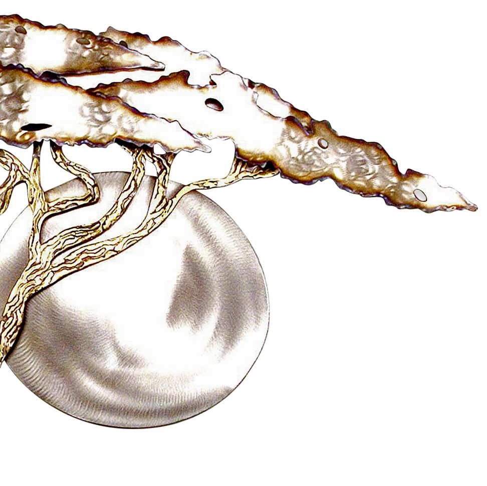 Image 3 Acacia Tree in Moonlight 45" Wide Outdoor Metal Wall Art more views