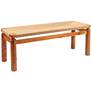 2_Acacia Wood and Jute Bench, Natural