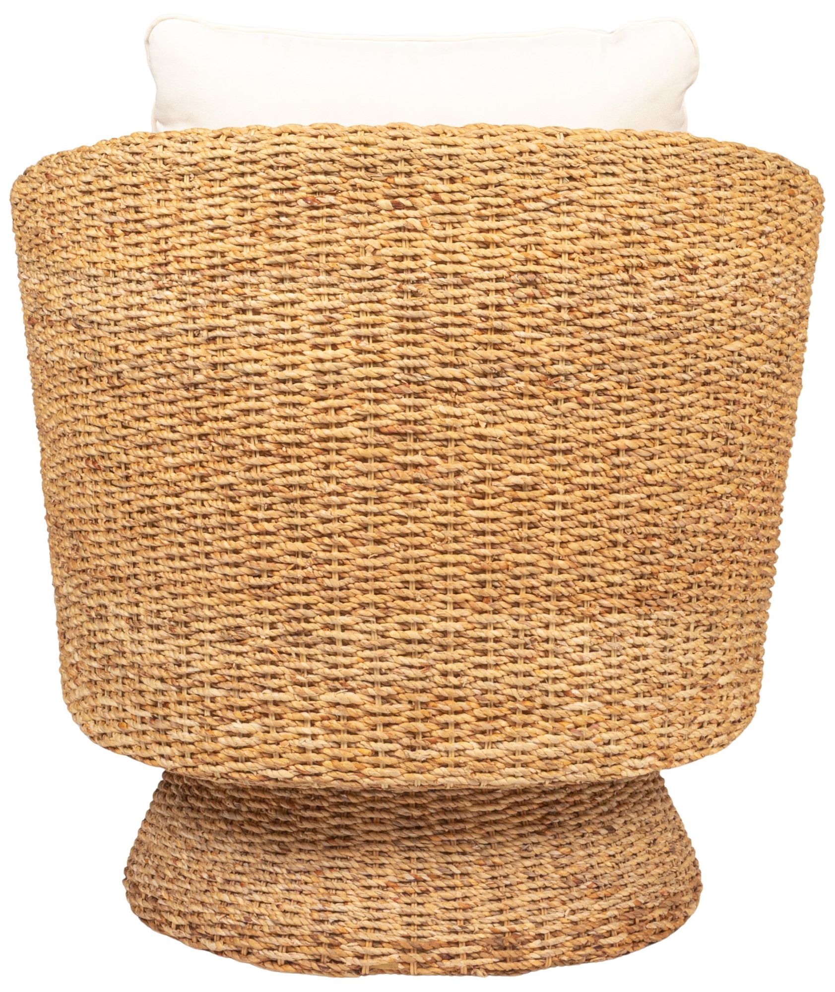 Image 4 Acacia Wood and Water Hyacinth Swivel Chair, Natural more views