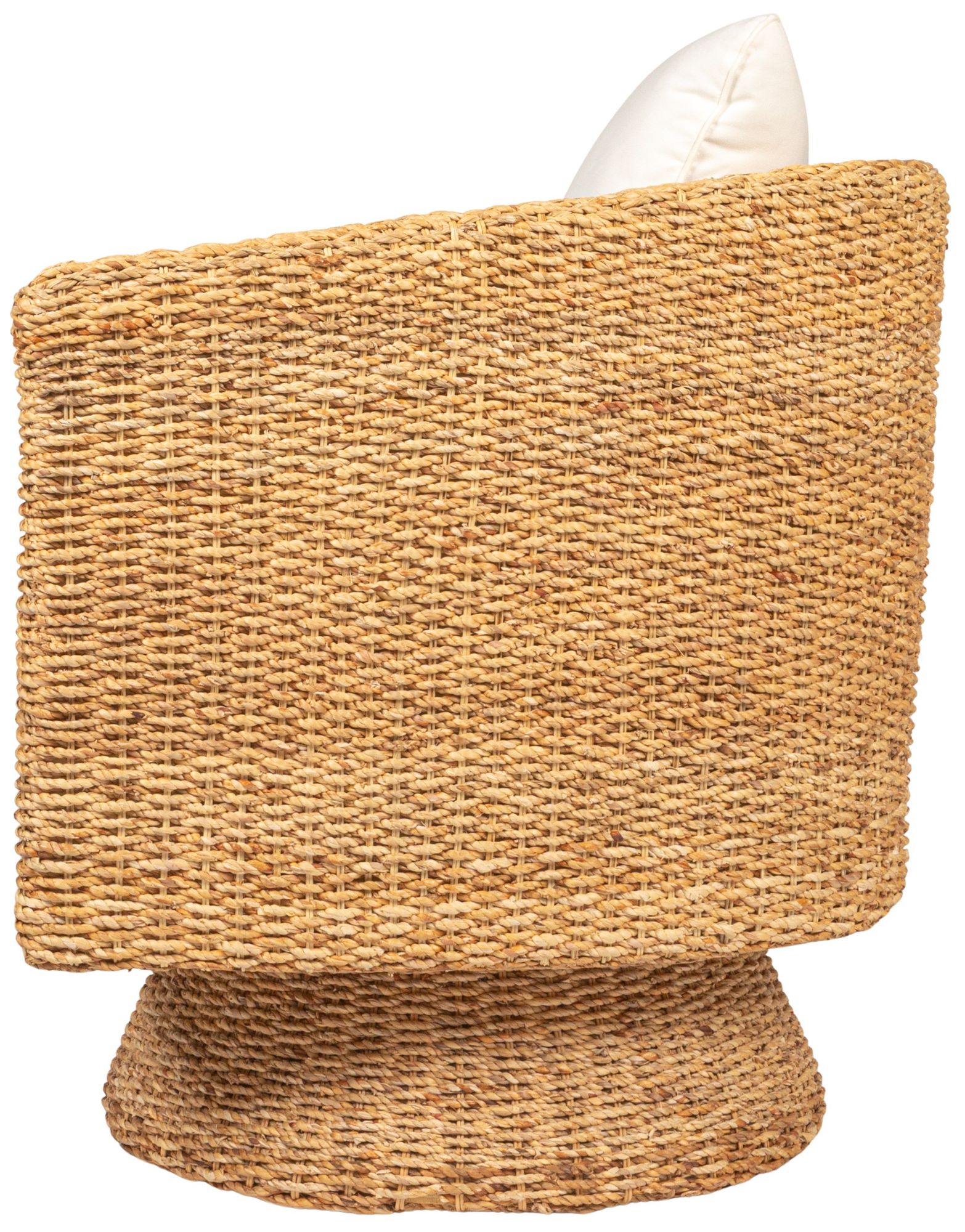 Image 5 Acacia Wood and Water Hyacinth Swivel Chair, Natural more views