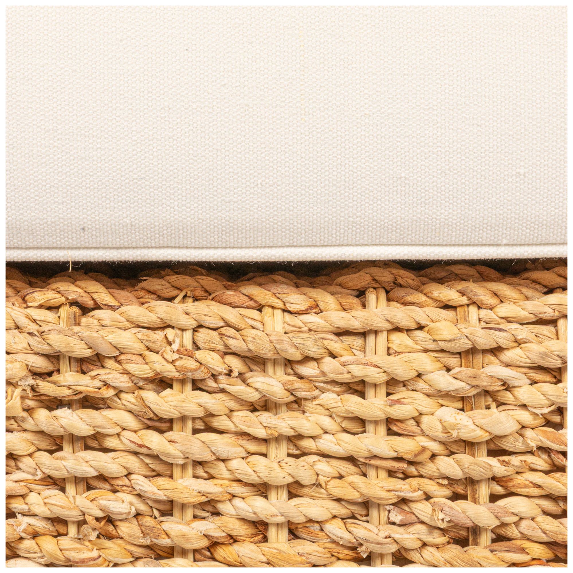 Image 6 Acacia Wood and Water Hyacinth Swivel Chair, Natural more views