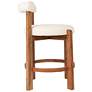 3_Acacia Wood & Boucle Counter Height Bar Chair more views