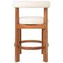 4_Acacia Wood & Boucle Counter Height Bar Chair more views
