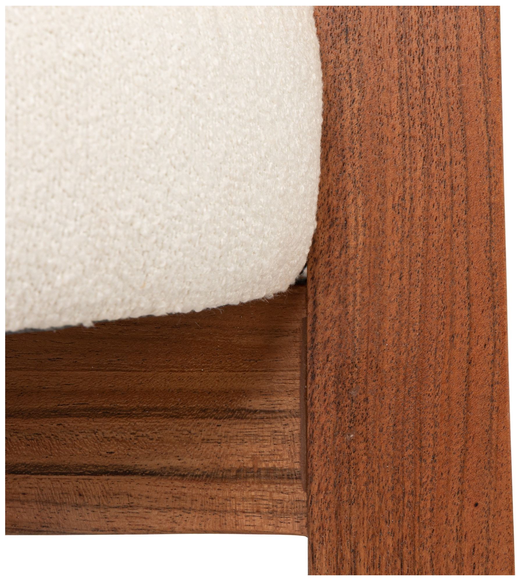 Image 5 Acacia Wood & Boucle Counter Height Bar Chair more views