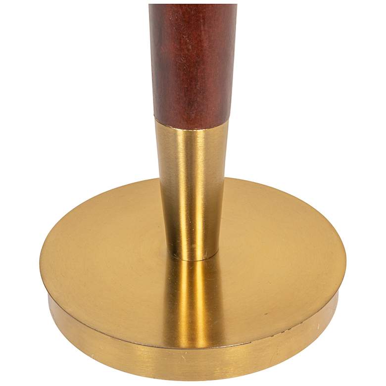 Image 6 Acacia Wood & Brass Martini Table with Marble Top more views