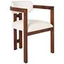 1_Acacia Wood Dining Chair with Boucle