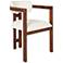 Acacia Wood Dining Chair with Boucle