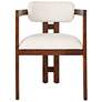 3_Acacia Wood Dining Chair with Boucle more views