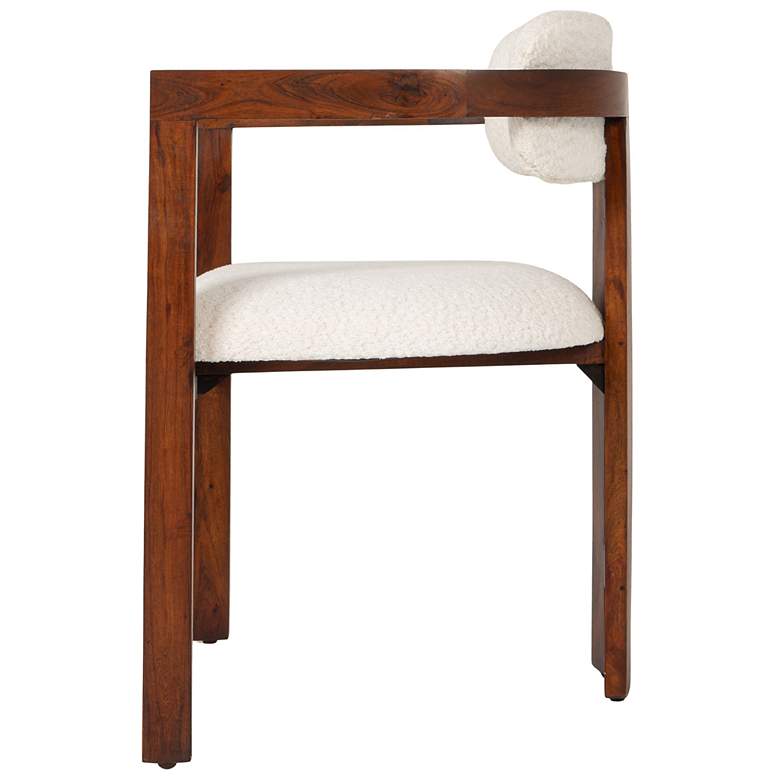 Image 5 Acacia Wood Dining Chair with Boucle more views