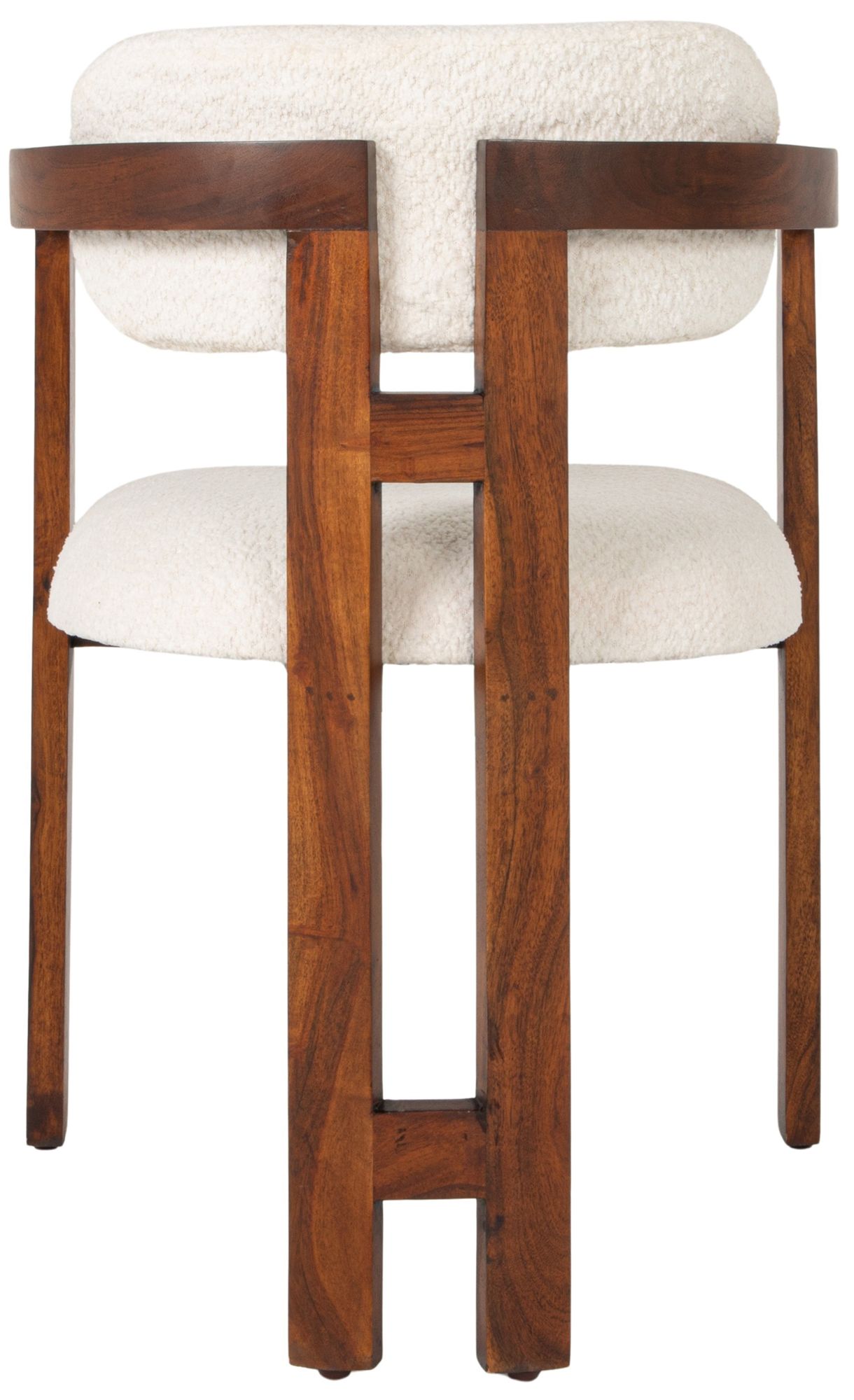 Image 7 Acacia Wood Dining Chair with Boucle more views
