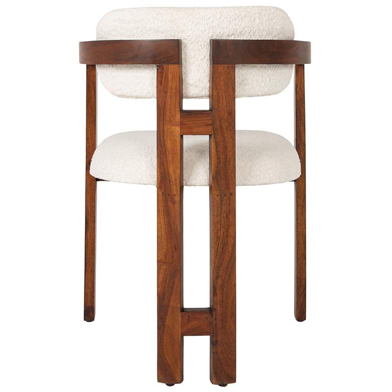 Image 7 Acacia Wood Dining Chair with Boucle more views