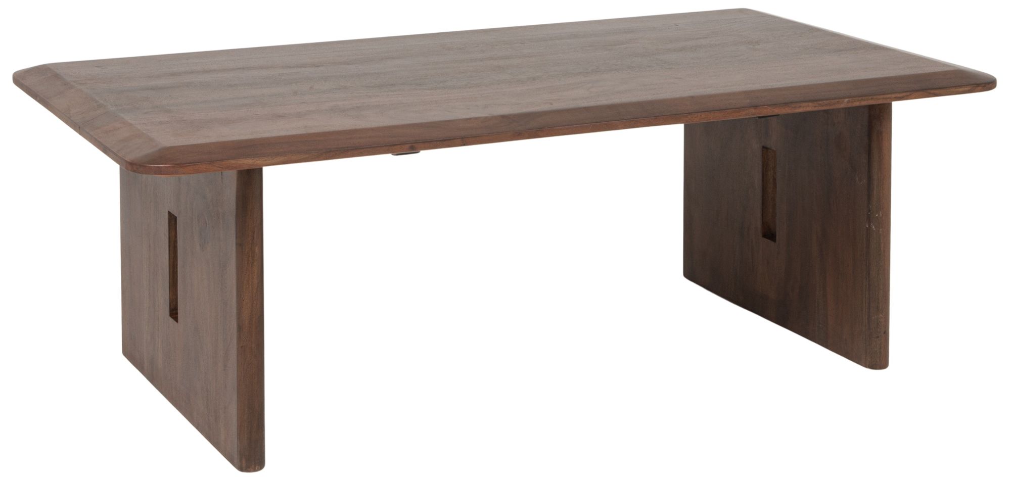 Image 2 Acacia Wood Rectangular Coffee Table, Walnut Finish