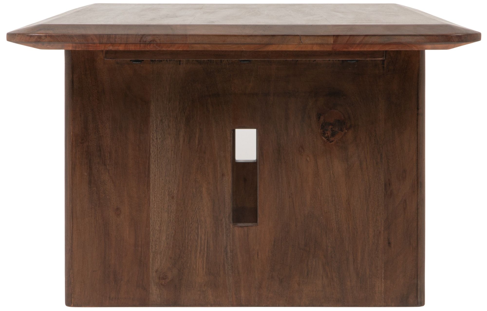 Acacia Wood Rectangular Coffee Table, Walnut Finish