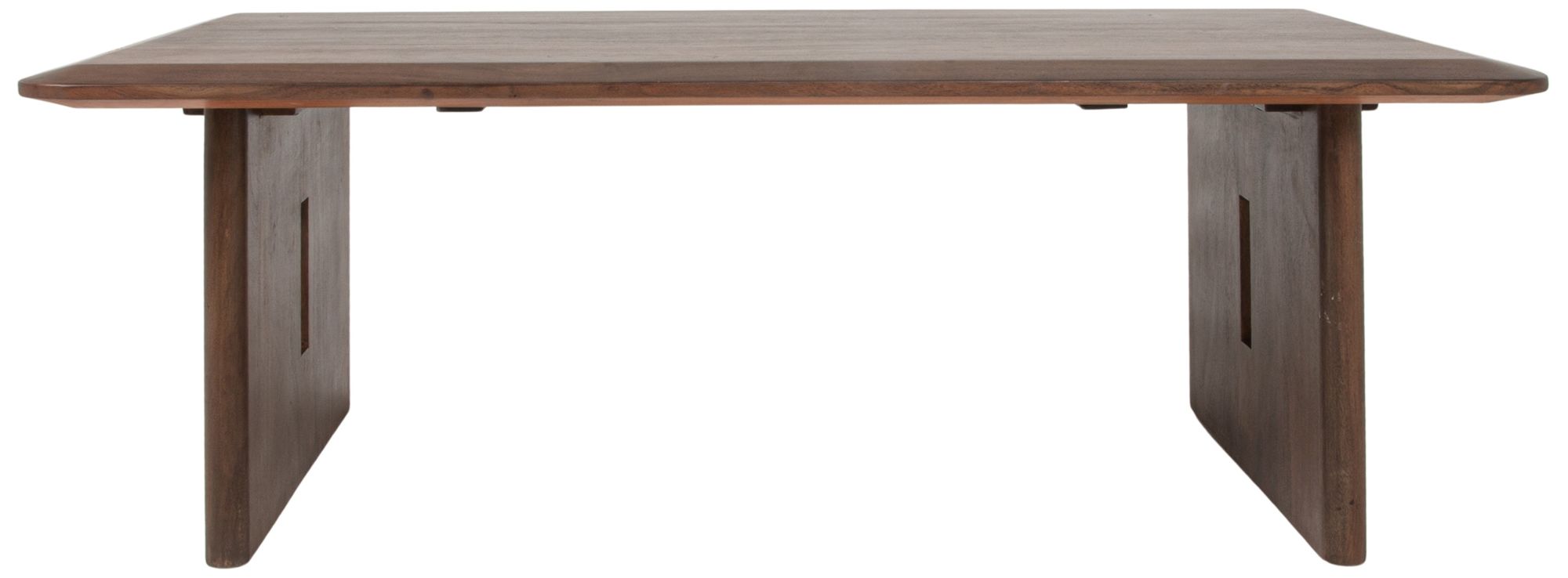 Acacia Wood Rectangular Coffee Table, Walnut Finish