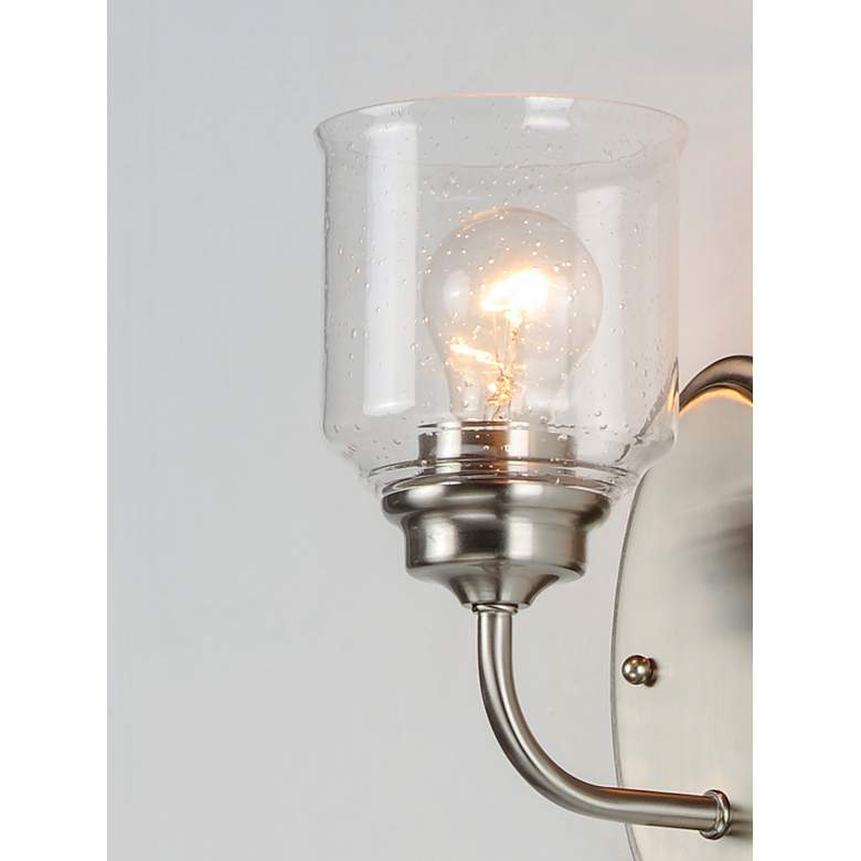 Image 3 Acadia 1-Light 5" Wide Satin Nickel Wall Sconce more views