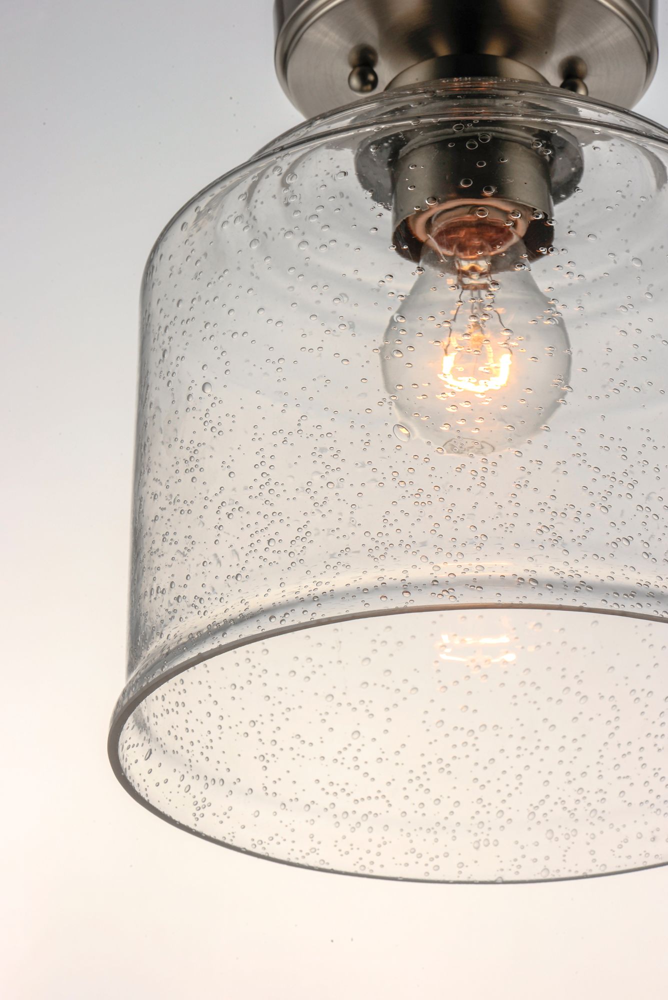 Image 4 Acadia 1-Light Semi-Flush Mount Satin Nickel more views