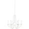 Acadia 28" Wide Distressed White 6-Light Chandelier