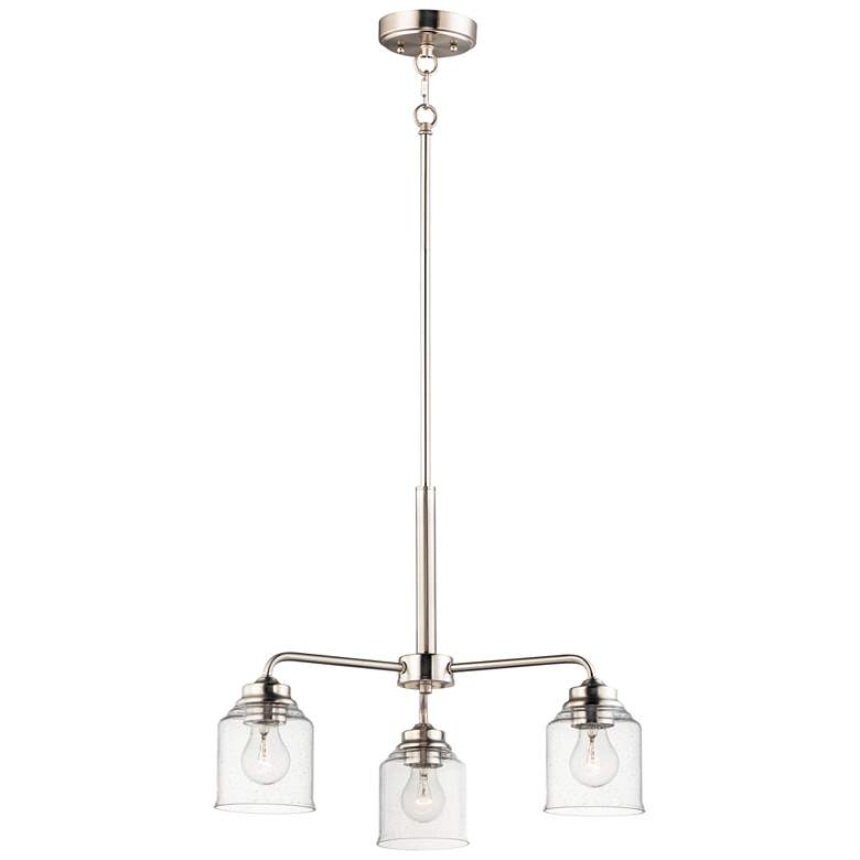 Image 1 Acadia 3-Light 20" Wide Satin Nickel Chandelier