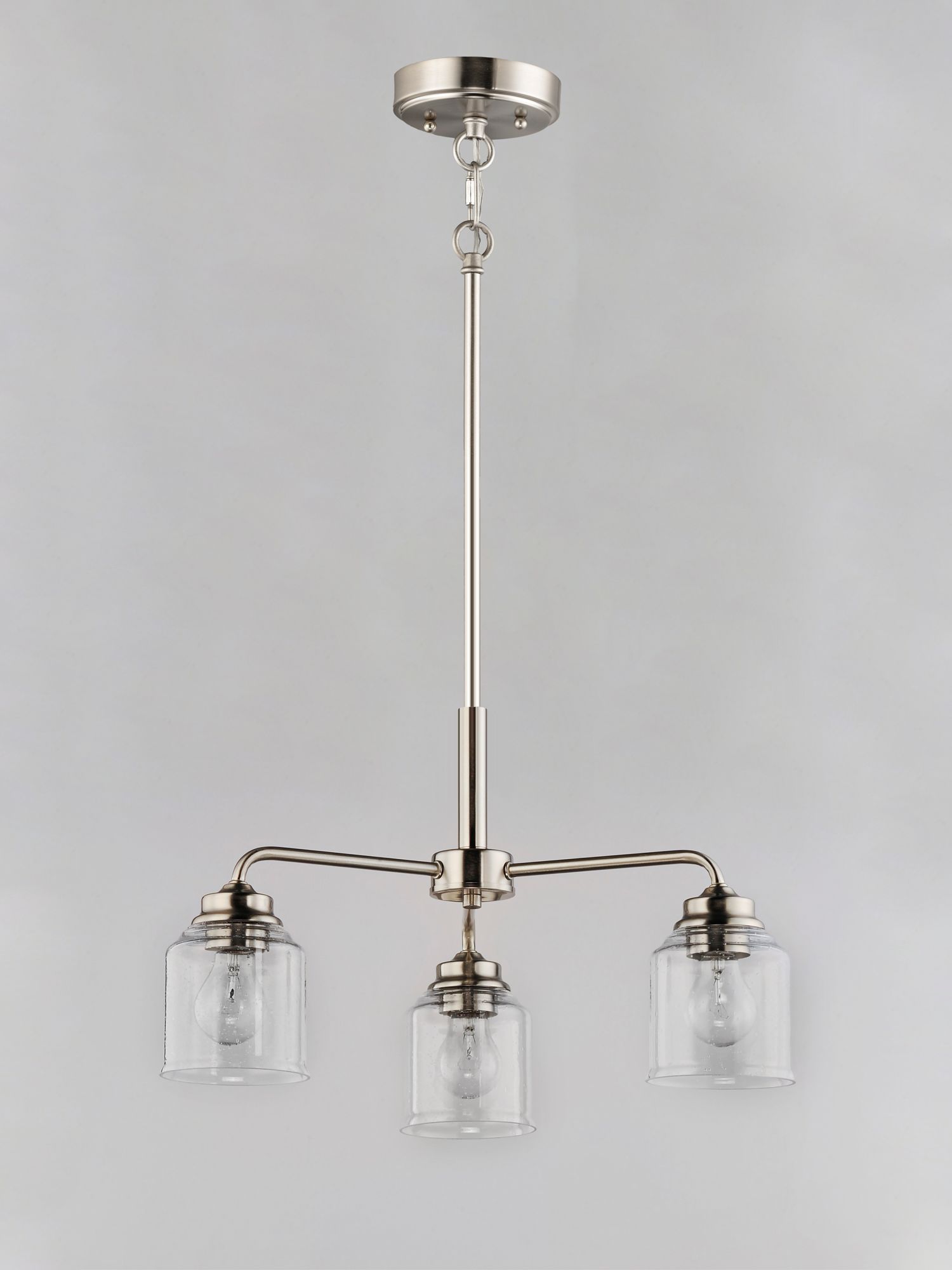 Image 2 Acadia 3-Light 20" Wide Satin Nickel Chandelier more views