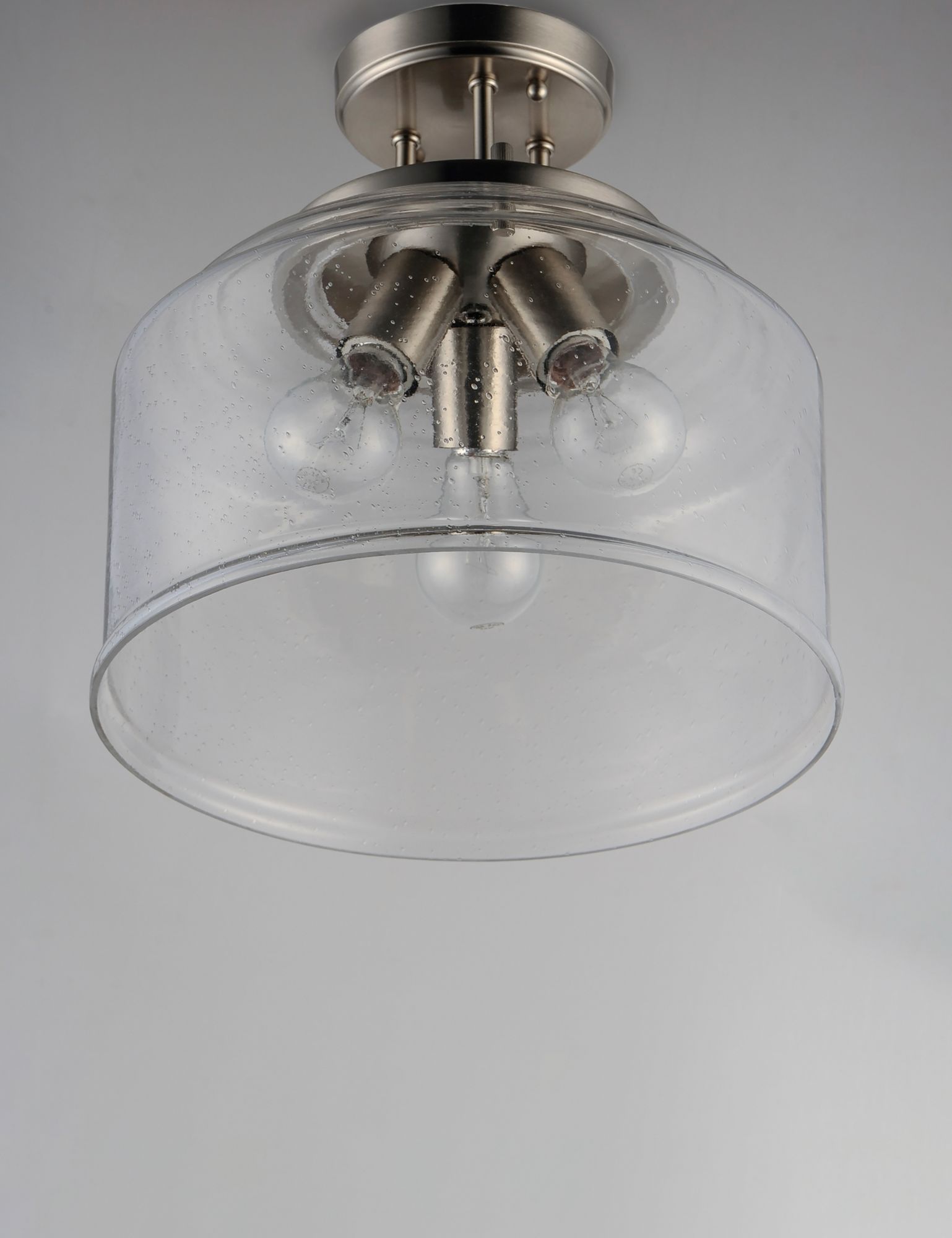 Image 5 Acadia 3-Light Semi-Flush Mount - Satin Nickel more views
